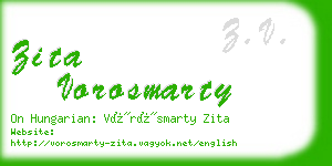 zita vorosmarty business card